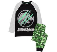 Jurassic World Pyjamas Jungen Kinder Camo T-Shirt Shorts oder Hosenoptionen 5-6 Jahre