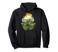 Jurassic World Raptor Group Shot Title Logo Pullover Hoodie