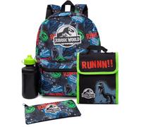Jurassic World Rucksack Set Kinder 4 Stück Schule Lunchbox Wasserflasche