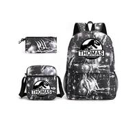 Jurassic World School Bag Backpack Pencil Case Shoulder Bag Three-piece Set _31