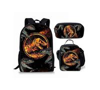 Jurassic-World Schulrucksack für Kinder, Dinosaurier-Tasche, Federmäppchen, Geschenk für Jungen und