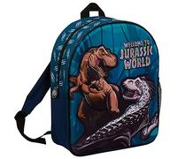 Jurassic World T-Rex Dinosaurier-Rucksack für Jungen, Schulrucksack, Lunch-Tasche, blau, One size