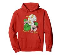 Jurassic World Triceratops First of Her Kind Pullover Hoodie, Unisex für Erwachsene, Rot, S