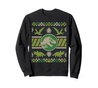 Jurassic World Ugly Sweater Sweatshirt, Unisex für Erwachsene, Schwarz, XXL