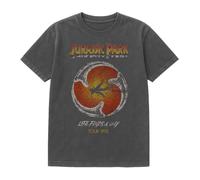 Jurassic World Unisex Jurassic Park Life Finds a Way Unisex T-Shirt, Vintage Wash, Schwarz, Vintage-Waschung, Schwarz, S