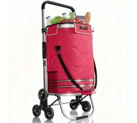 Einkaufstrolley Treppensteiger Rot