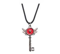 JUSONGKWCP Hazbins Hotels Halskette Cartoon Hazbins Hotels Angel Dust Figur Cosplay Necklace Accessories Anhänger Jewelry Halskette in Form Eines Schlüssels