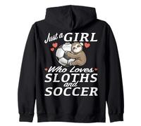 Just a Girl who Loves Sloth and Football Sports Fan Kapuzenjacke