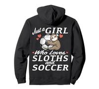 Just a Girl who Loves Sloth and Football Sports Fan Pullover Hoodie
