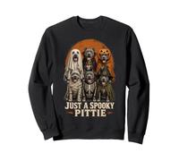 Just A Spooky Pittie Funny Pitbull Halloween Dog Lover Cool Sweatshirt