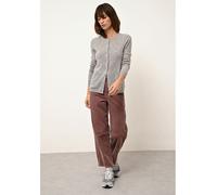 Just Cashmere Kaschmir-Cardigan "Katharine" in Grau - Größe M | Damen Pullover Cardigans