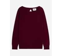 Just Cashmere Kaschmir-Pullover "Abigail" in Bordeaux - Größe M | Damen Pullover Cardigans