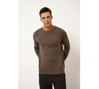 Just Cashmere Kaschmir-Pullover "Noe" in Braun - Größe L | Herren Plussize