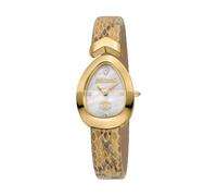 Quarzuhr JUST CAVALLI TIME "Signature Snake" Armbanduhren goldfarben (beige) Damen (81770209-0) beige