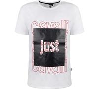 Just Cavalli Box Logo Weißes T-Shirt S