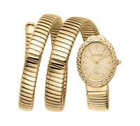Quarzuhr JUST CAVALLI TIME "Signature Snake", goldfarben, Armbanduhren, Damen, Quarzuhr, Armbanduhr, Damenuhr, Edelstahlarmband, analog, Kristallsteine (32529532-0) goldfarben