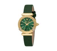 Quarzuhr JUST CAVALLI TIME "Mistero", dunkelgrün, Armbanduhren, Damen, Armbanduhr, Damenuhr, Edelstahlarmband, analog, Kristallsteine (98817538-0) dunkelgrün