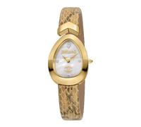 Just Cavalli Analoge Quarzuhr für Damen mit Lederarmband JC1L321L0025, Antikweiß., Mode