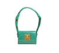Just Cavalli Snake Lock Schultertasche, Umhängetasche, Kroko, Grün