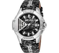 Just Cavalli Herren Analog Quarz Uhr mit Leder Armband JC1G260L0025