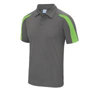 Just Cool - Contrast Cool Polo Charcoal (Solid) - Gr. - XXL