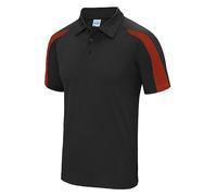 Just Cool - Contrast Cool Polo Jet Black - Gr. - M