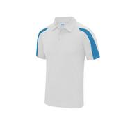 JUST COOL CONTRAST COOL POLO S JET BLACK / ELECTRIC ORANGE