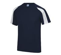 Just Cool Herren Contrast Cool T T-Shirt JC003 french navy/arctic white S