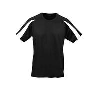 Just Cool Contrast Cool T-Shirt Recyceltes Polyester Atmungsaktiv Vegan Schwarz/Weiss S