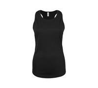 JC015 Just Cool Damen Muskelshirt Sportshirt mit U-Ausschnitt Jet Black S