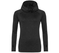Just Cool Damen Sweatshirt mit Kapuze und hohem Kragen Cool - Schwarz meliert | L