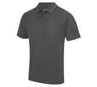 JUST COOL - Herren Funktions Poloshirt 'Cool Polo' / Charcoal, M