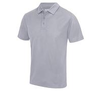 Just Cool - Herren Funktions Poloshirt 'Cool Polo' / Heather Grey, M M,Heather Grey