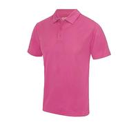 Just Cool Herren Polo-Shirt Sports M,Dunkles Pink