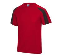 Just Cool - Kids´ Contrast Cool T Fire Red - Gr. - XL