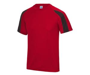 Just Cool - Kids´ Contrast Cool T Fire Red - Gr. - XL