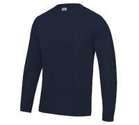 Just Cool Langärmeliges Sport T-Shirt für Männer Cool T - Dunkelblau | S