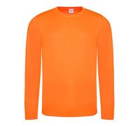 Just Cool Langärmeliges Sport T-Shirt für Männer Cool T - Leuchtend orange | S
