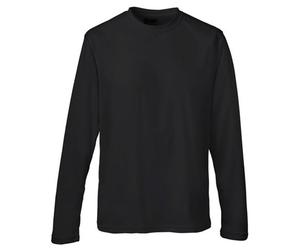 Just Cool Langärmeliges Sport T-Shirt für Männer Cool T - Schwarz | XL