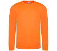 Just Cool Langärmeliges Sport T-Shirt für Männer Cool T - Leuchtend orange | 2XL