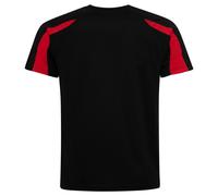 Just Cool Sportshirt Contrast Cool T - Schwarz / rot | 3-4 Jahre