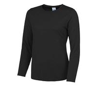 Just Cool - Women´s Long Sleeve Cool T Jet Black - Gr. - XL