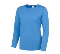 Just Cool - Women´s Long Sleeve Cool T Sapphire Blue - Gr. - S