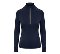 JUST COOL WOMEN'S COOL FLEX 1/2 ZIP TOP L FRENCH NAVY