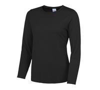 JUST COOL WOMEN'S LONG SLEEVE COOL T XS JET BLACK