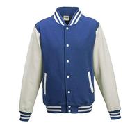 Just Hoods by AWDIS Unisex-Collegejacke Varsity Jacket JH043 Royal Blue/White Gr. S