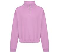 Just Hoods Damen Crop Top Sweatshirt mit kurzem Reißverschluss - Levandel | XS