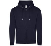 Just Hoods Herren Unisex College Hoodie Zoodie Hoody Sweatjacke Kapuzenjacke New French Navy XXL