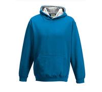 Just Hoods - Kids´ Varsity Hoodie Sapphire Blue - Gr. - XL