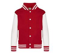 Just Hoods - Kinder College Jacke/Fire Red/White, 9-11 Jahre
